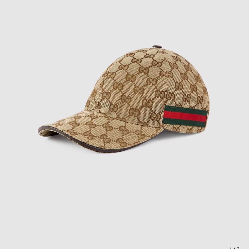 Today only! 7/8/25 Gucci Tan Monogram Cap with Stripe Detail $249 - Picture 8 of 8